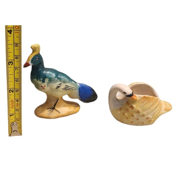 Other - Vintage Occupied Japan Figurines‎ Pheasant Swan Birds Toothpick Holder